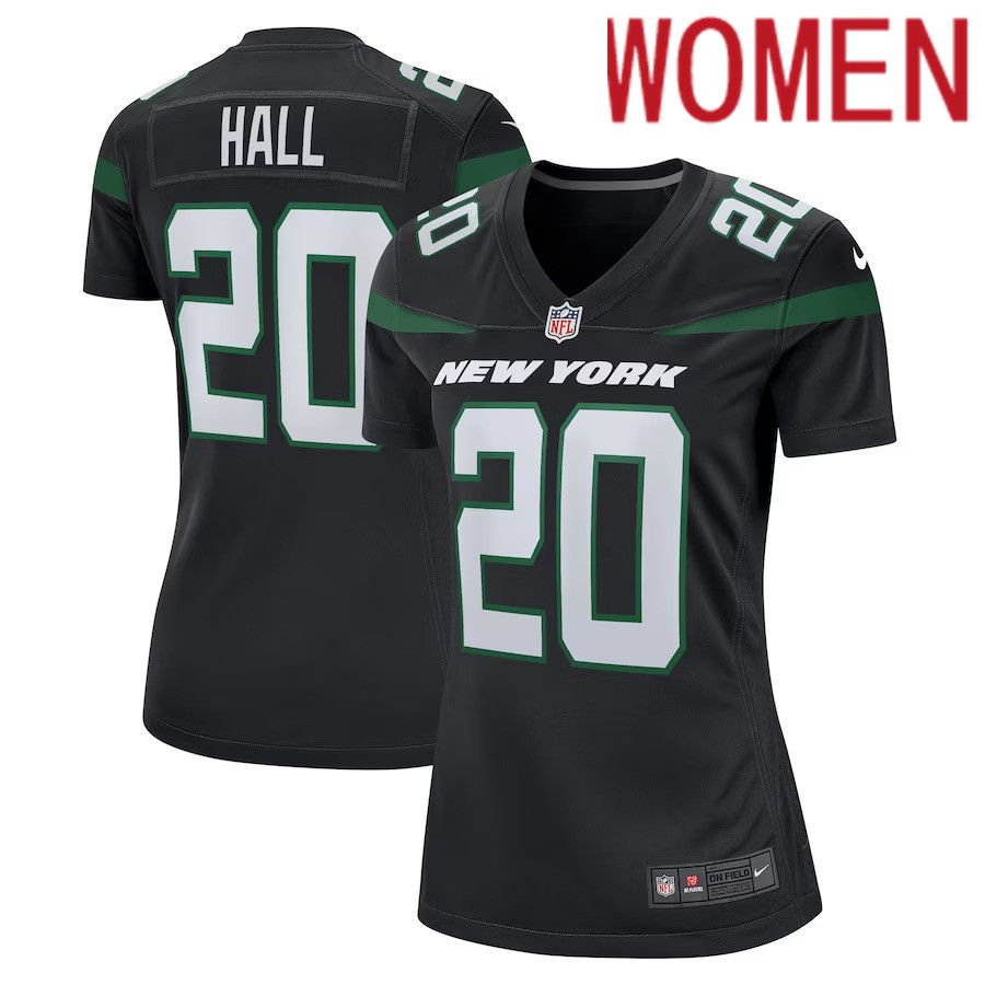 Women New York Jets #20 Breece Hall Nike Stealth Black Alternate Game Player NFL Jersey